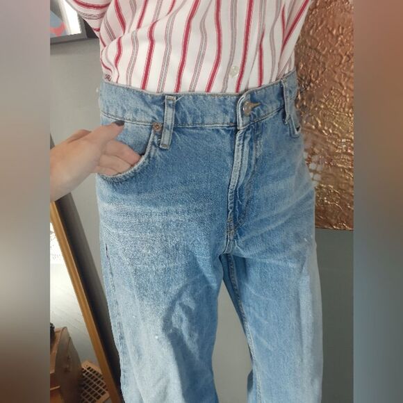 Zara Distressed Classic Blue Women's Jeans - Picture 9 of 16